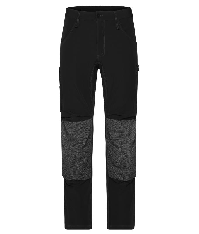 Unisex Workwear Pants 4-Way Stretch Slim Line Black 10432