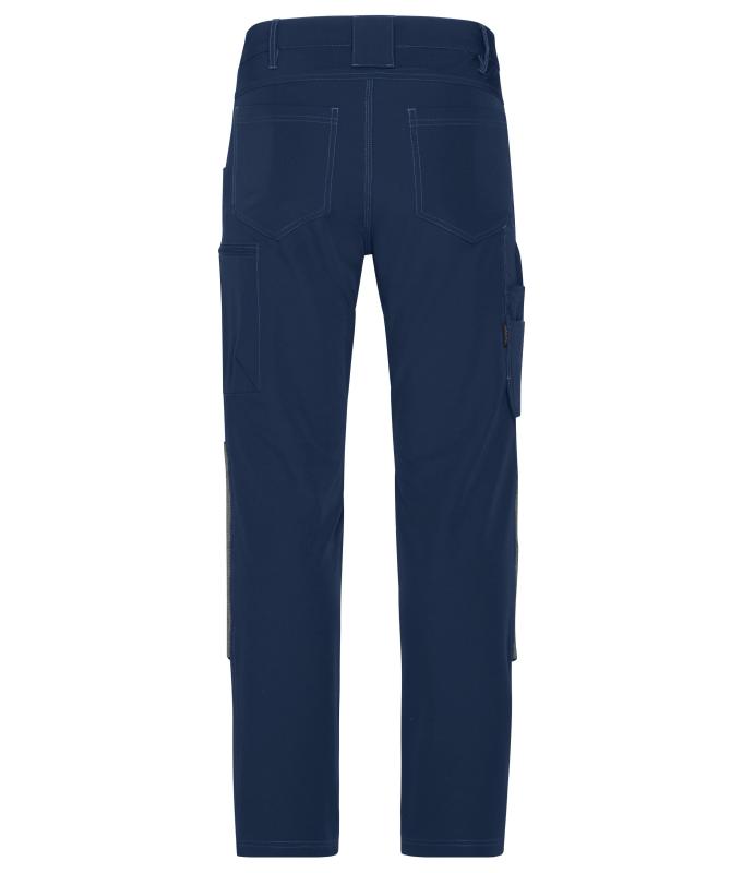 Unisex Workwear Pants 4-Way Stretch Slim Line Navy 10432