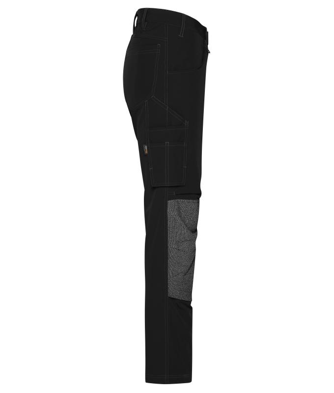 Unisex Workwear Pants 4-Way Stretch Slim Line Black 10432