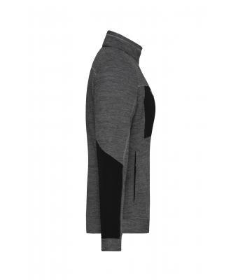 Ladies Ladies' Structure Fleece Jacket   GRS Black-melange/black/silver 10435