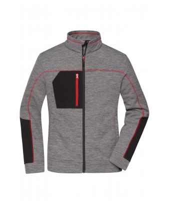 Ladies Ladies' Structure Fleece Jacket Carbon-melange/black/red 10435