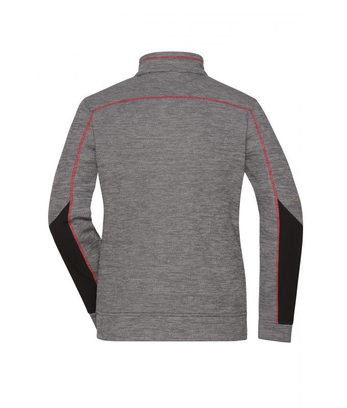 Ladies Ladies' Structure Fleece Jacket GRS Carbon-melange/black/red 10435