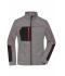 Damen Ladies' Structure Fleece Jacket GRS Carbon-melange/black/red 10435