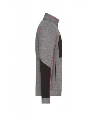 Herren Men's Structure Fleece Jacket   GRS Carbon-melange/black/red 10436