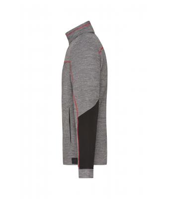 Men Men's Structure Fleece Jacket   GRS Carbon-melange/black/red 10436