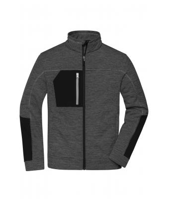 Men Men's Structure Fleece Jacket GRS Black-melange/black/silver 10436