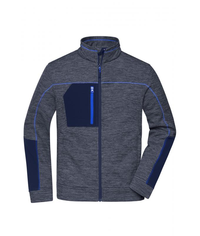 Herren Men's Structure Fleece Jacket GRS Navy-melange/navy/royal 10436