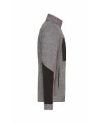 Herren Men's Structure Fleece Jacket GRS Carbon-melange/black/red 10436