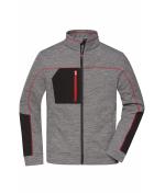 Herren Men's Structure Fleece Jacket GRS Carbon-melange/black/red 10436