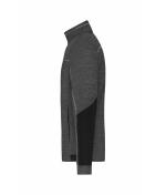 Herren Men's Structure Fleece Jacket GRS Black-melange/black/silver 10436