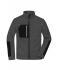 Herren Men's Structure Fleece Jacket GRS Black-melange/black/silver 10436
