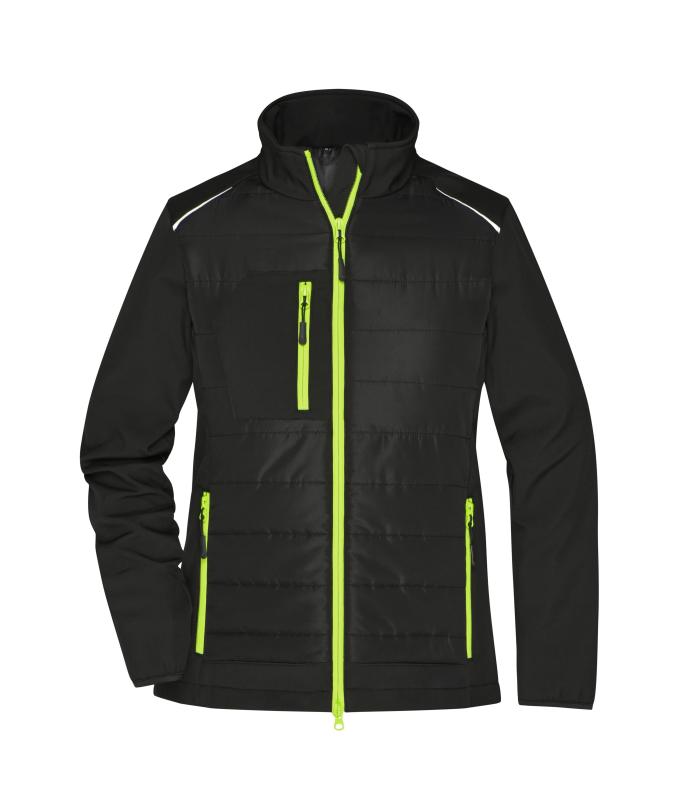 Ladies Ladies' Hybrid Jacket GRS Black/neon-yellow 10438