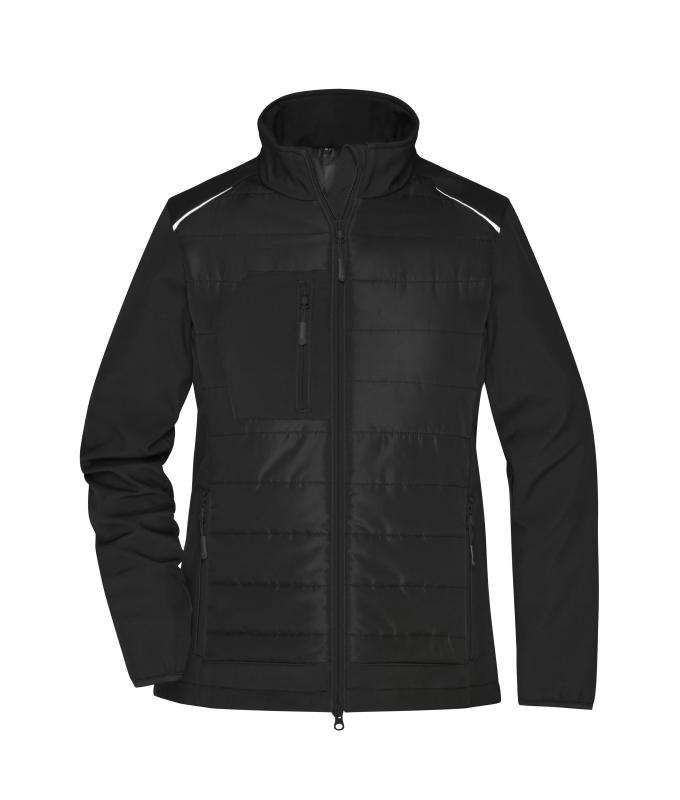 Damen Ladies' Hybrid Jacket GRS Black/black 10438