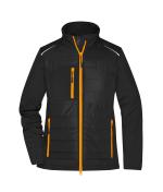 Damen Ladies' Hybrid Jacket GRS Black/neon-orange 10438