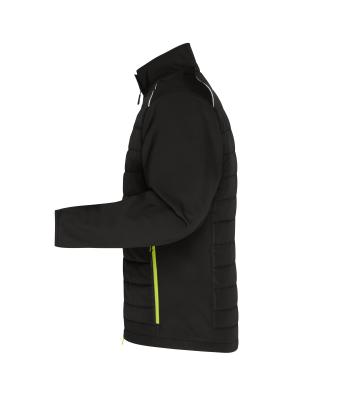 Men Men's Hybrid Jacket   GRS Black/neon-yellow 10440