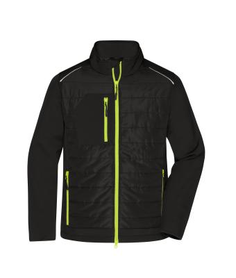 Men Men's Hybrid Jacket GRS Black/neon-yellow 10440