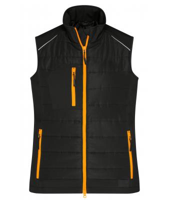 Ladies Ladies' Hybrid Vest Black/neon-orange 10441