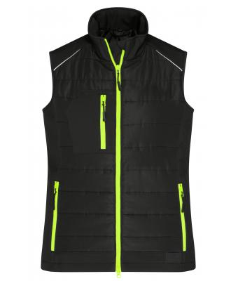 Ladies Ladies' Hybrid Vest Black/neon-yellow 10441