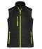 Ladies Ladies' Hybrid Vest Black/neon-yellow 10441