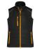 Damen Ladies' Hybrid Vest GRS Black/neon-orange 10441