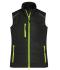 Damen Ladies' Hybrid Vest GRS Black/neon-yellow 10441