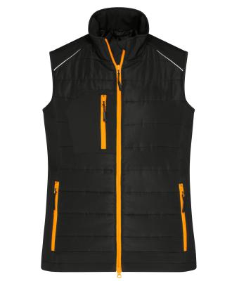 Damen Ladies' Hybrid Vest Black/neon-orange 10441