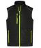 Men Men's Hybrid Vest Black/neon-yellow 10442