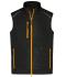 Herren Men's Hybrid Vest GRS Black/neon-orange 10442