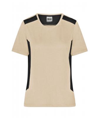 Ladies Ladies' Workwear T-shirt - STRONG -   GRS & OCS Blended Stone/black 10439
