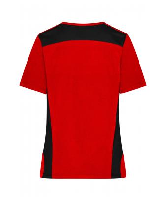 Damen Ladies' Workwear T-Shirt - STRONG -   GRS & OCS Blended Red/black 10439