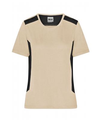 Damen Ladies' Workwear T-Shirt - STRONG - Stone/black 10439