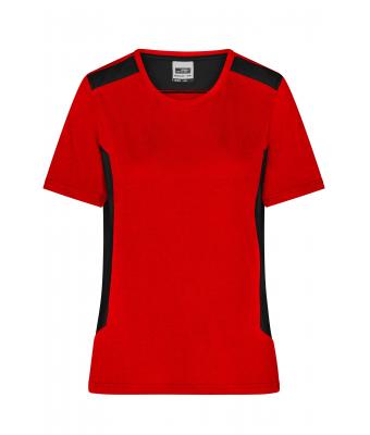 Damen Ladies' Workwear T-Shirt - STRONG - Red/black 10439
