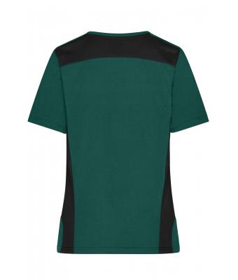 Damen Ladies' Workwear T-Shirt - STRONG - Dark-green/black 10439