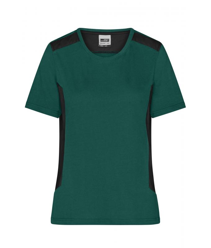 Damen Ladies' Workwear T-Shirt - STRONG - Dark-green/black 10439