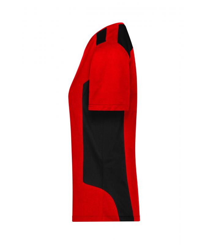 Damen Ladies' Workwear T-Shirt - STRONG - Red/black 10439