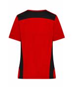 Damen Ladies' Workwear T-Shirt - STRONG - Red/black 10439