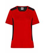 Damen Ladies' Workwear T-Shirt - STRONG - Red/black 10439