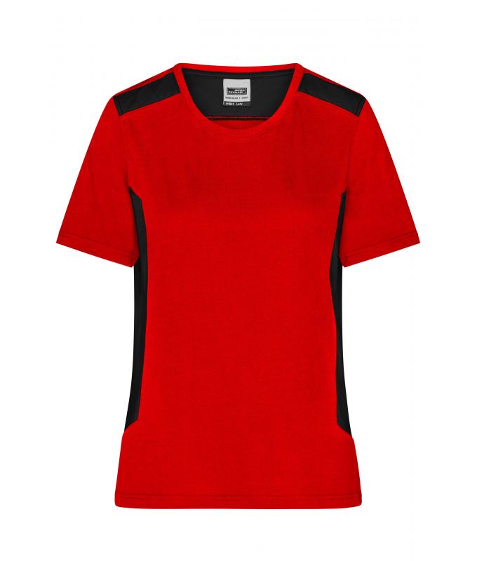 Damen Ladies' Workwear T-Shirt - STRONG - Red/black 10439