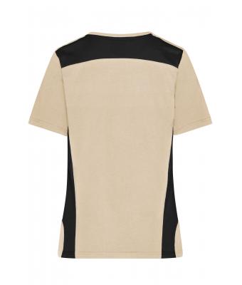 Damen Ladies' Workwear T-Shirt - STRONG - Stone/black 10439