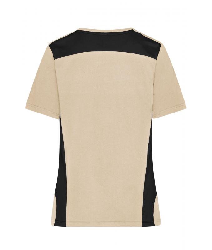 Damen Ladies' Workwear T-Shirt - STRONG - Stone/black 10439