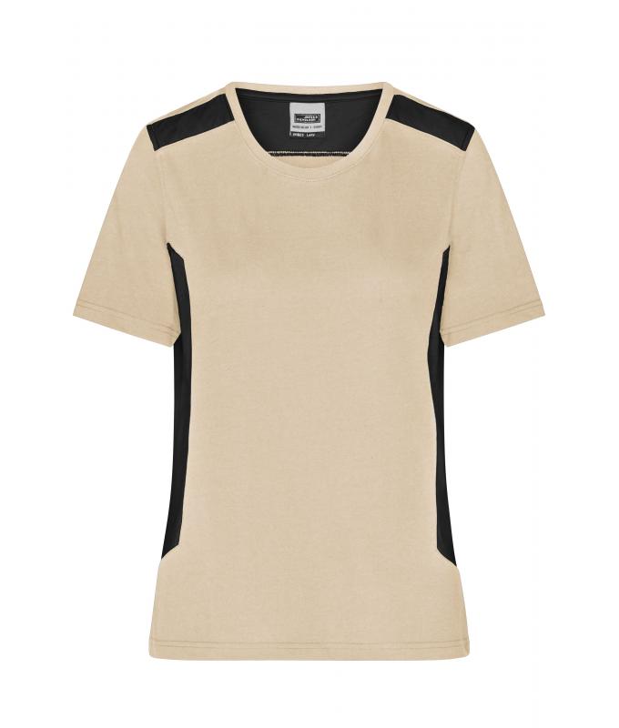 Damen Ladies' Workwear T-Shirt - STRONG - Stone/black 10439