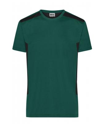 Men Men's Workwear T-shirt - STRONG -   GRS & OCS Blended Dark-green/black 10443