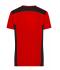 Men Men's Workwear T-shirt - STRONG - Red/black 10443