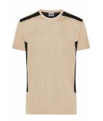 Herren Men's Workwear T-Shirt - STRONG - OCS Blended & RCS Stone/black 10443