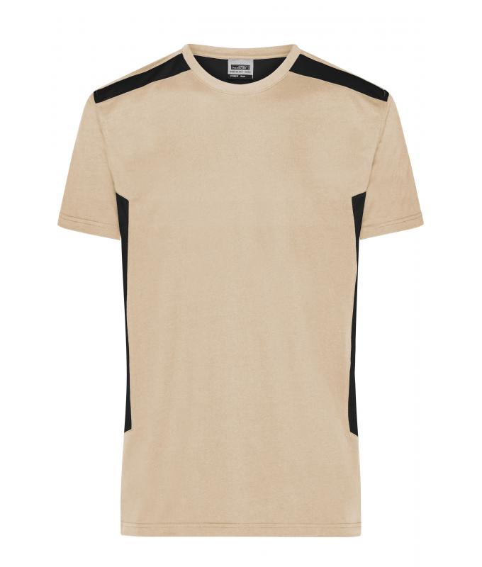 Herren Men's Workwear T-Shirt - STRONG - OCS Blended & RCS Stone/black 10443
