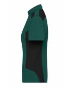 Damen Ladies' Workwear Polo - STRONG - Dark-green/black 10444