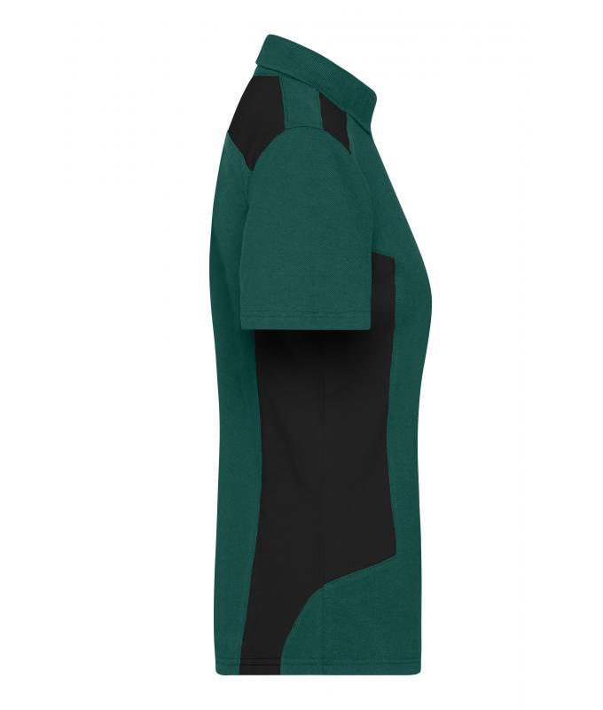 Damen Ladies' Workwear Polo - STRONG - Dark-green/black 10444