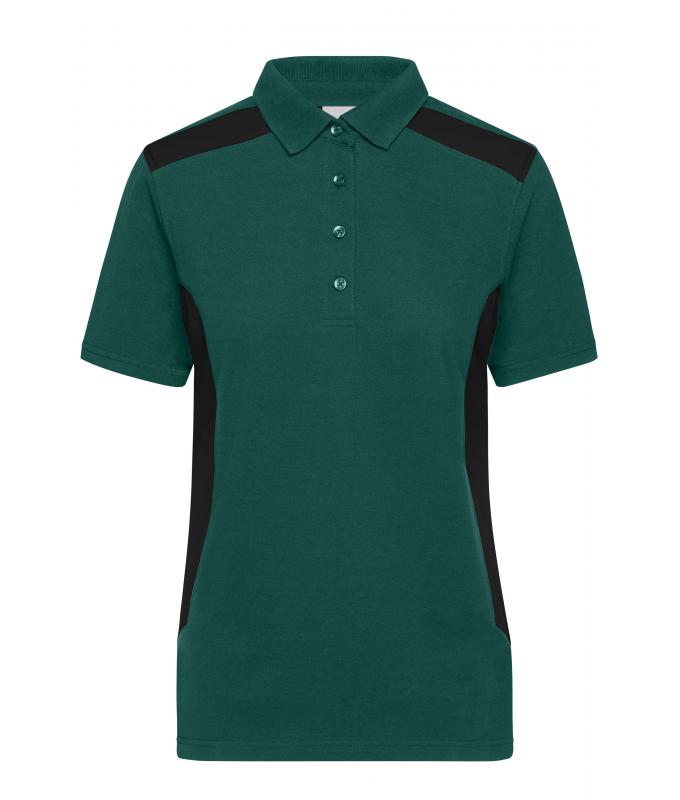 Damen Ladies' Workwear Polo - STRONG - Dark-green/black 10444