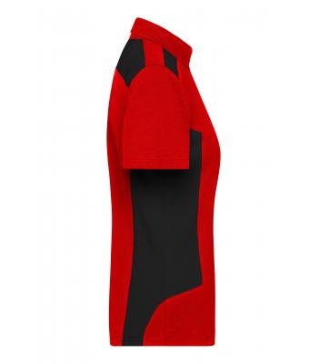 Damen Ladies' Workwear Polo - STRONG - Red/black 10444