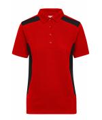 Damen Ladies' Workwear Polo - STRONG - Red/black 10444